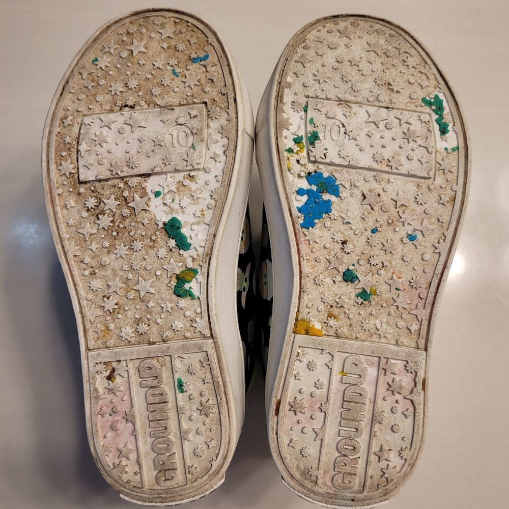 GROGU (The Child) The Mandalorian STAR WARS DISNEY Hi-top Sneakers Kids Size 10 - Picture 9 of 14